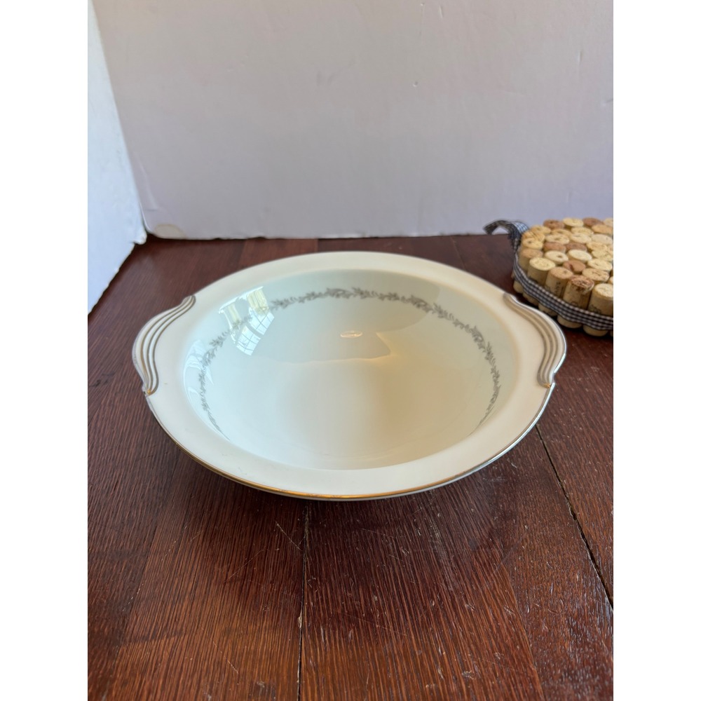 Noritake Crestmont 6013 Round Lugged Vegetable Bowl Gold Trim Japan Vintage